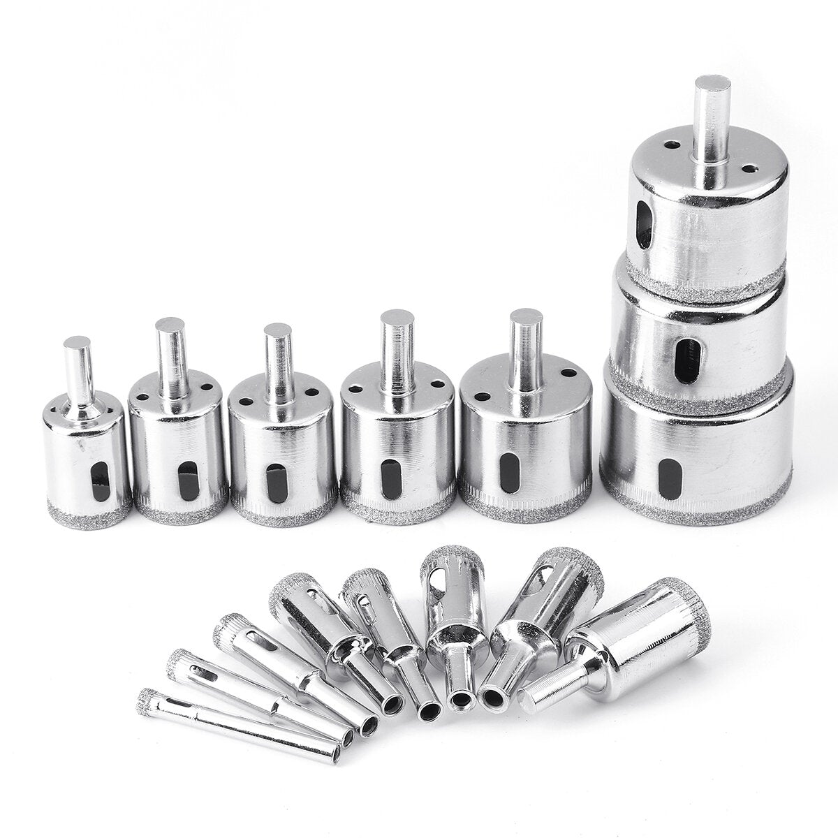 8/14/15/16/30Pcs 6mm-70mm Diamond Coated Drill Bit Set Tile Marble Glass Ceramic Hole Saw Drilling Bits For Power Tools