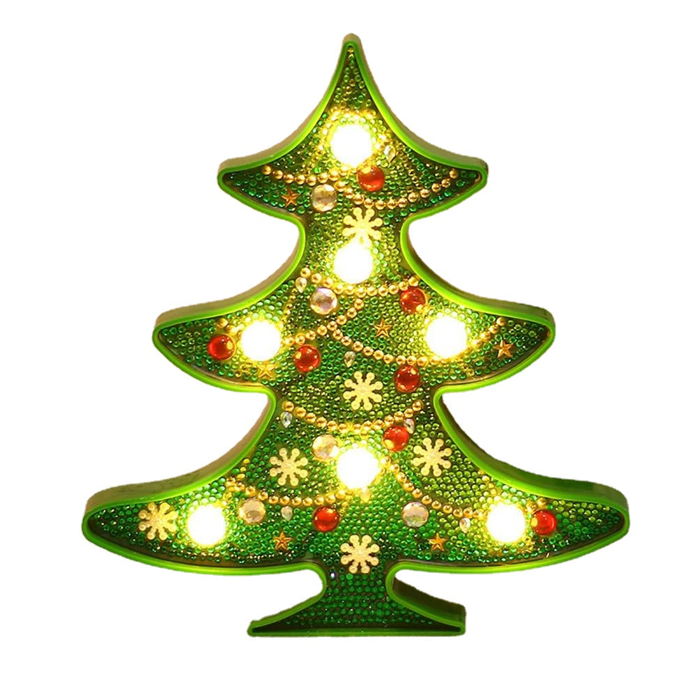 Creative Colorful Christmas Tree Snowman LED Night Light Decorative Table Lamp Home