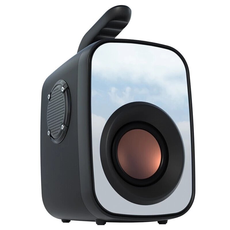 Portable Bluetooth 5.0 Speaker LED Clock Display Mirror Hi-Fi Super Bass FM Raido High Powerful Boombox Hi-Fi Sound Loudspeaker