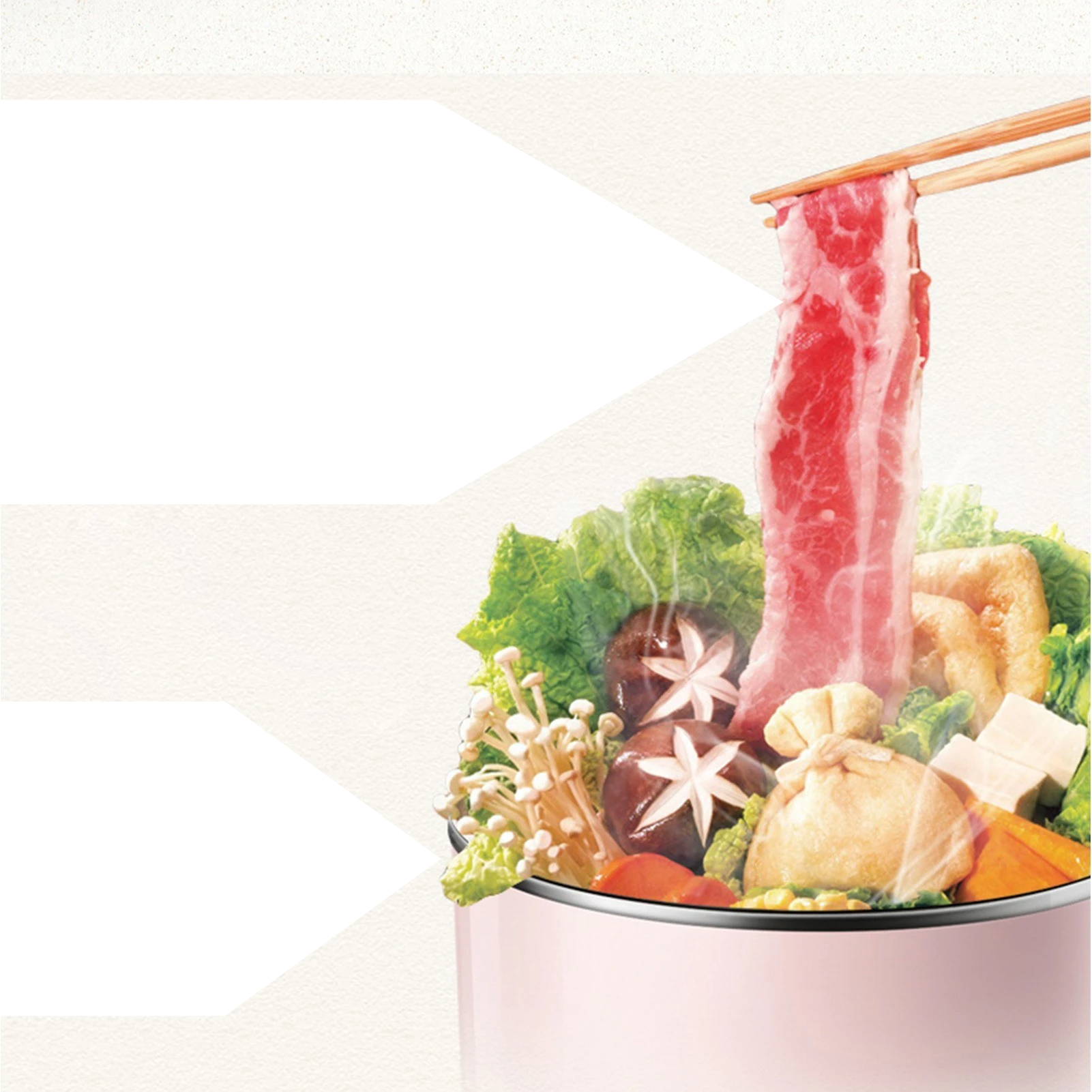 2.2L Electric Hot Pot Kitchen Steamer