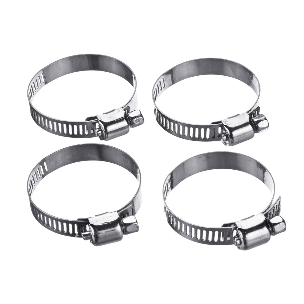 60Pcs Fuel Injection Hose Line Clamp Stainless Steel Adjustable Worm Gear Clamp Assortment