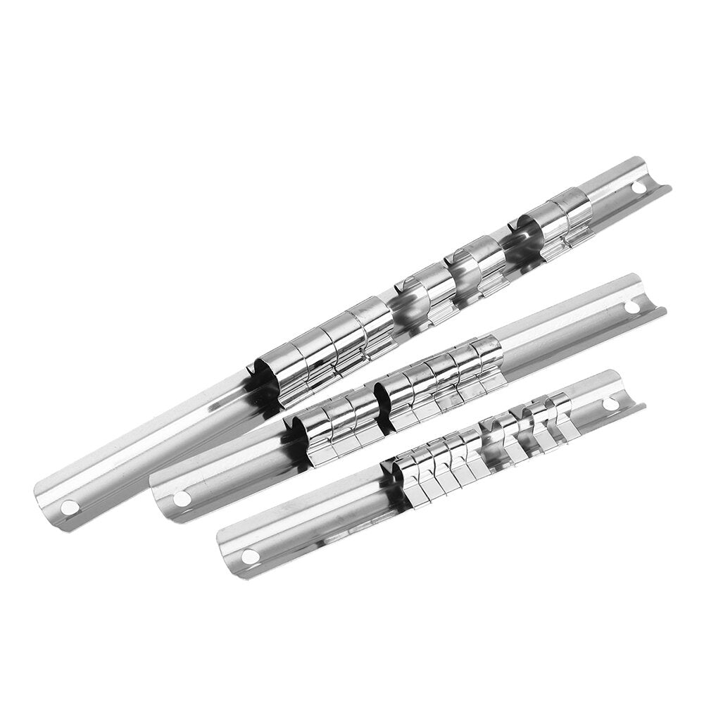 3pcs 1/4 3/8 1/2 Inch Socket Holder Steel Socket Tray Set Rail Rack Holder Storage Organizer Shelf Stand