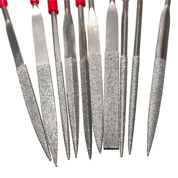 10pcs Diamond File Needle Handle Files Abrasive Tool Needle Handle Files Luthier Tools