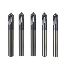5pcs 6mm 90 Degree Chamfer Mill 2 Flutes HRC45 Carbide End Milling Cutter