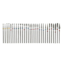 30Pcs Diamond Grinding Head Tungsten Carbide Grinding Polishing Bits for Nail