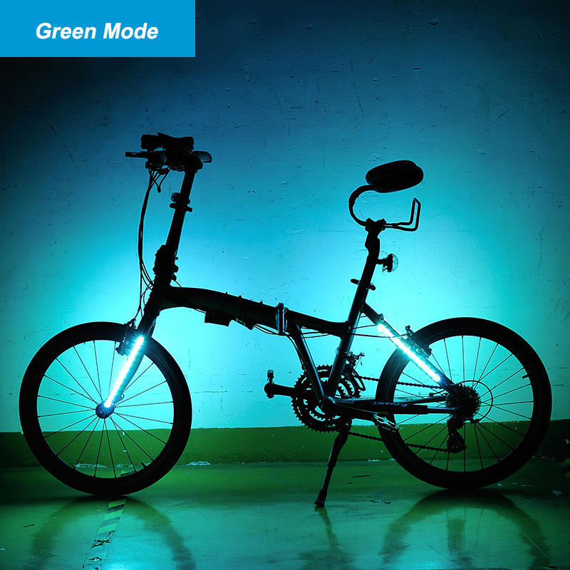 Bike Bicycle Wheel Valve Spoke LED Light Lamp Strap Bar 5 Lighting Colors 8 Modes For Cycling