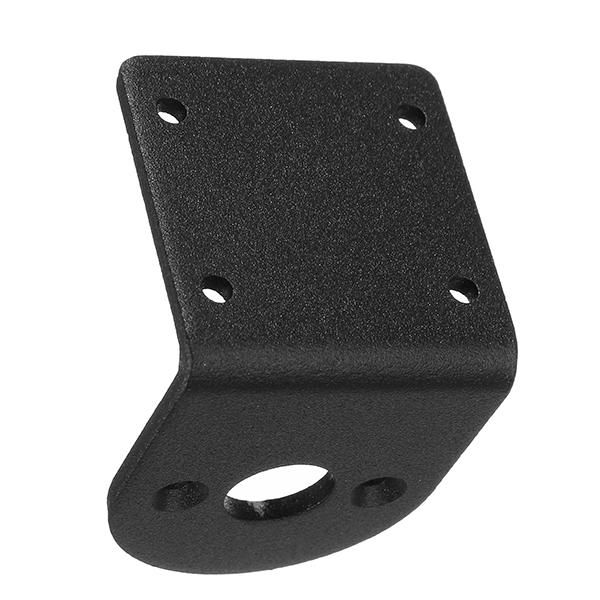 DC Motor Bracket Black L Shape Alloy Fixed Support Mounting Bracket