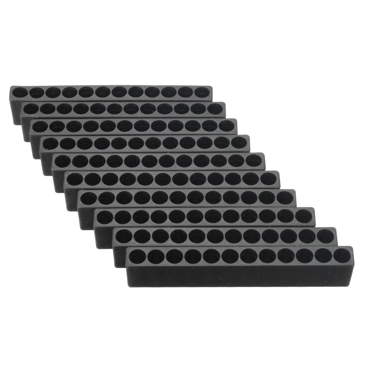 10pcs 12 Holes Hex Shank Plastic Screwdriver Bits Storage Deck Screwdriver Bit Head Storage Case