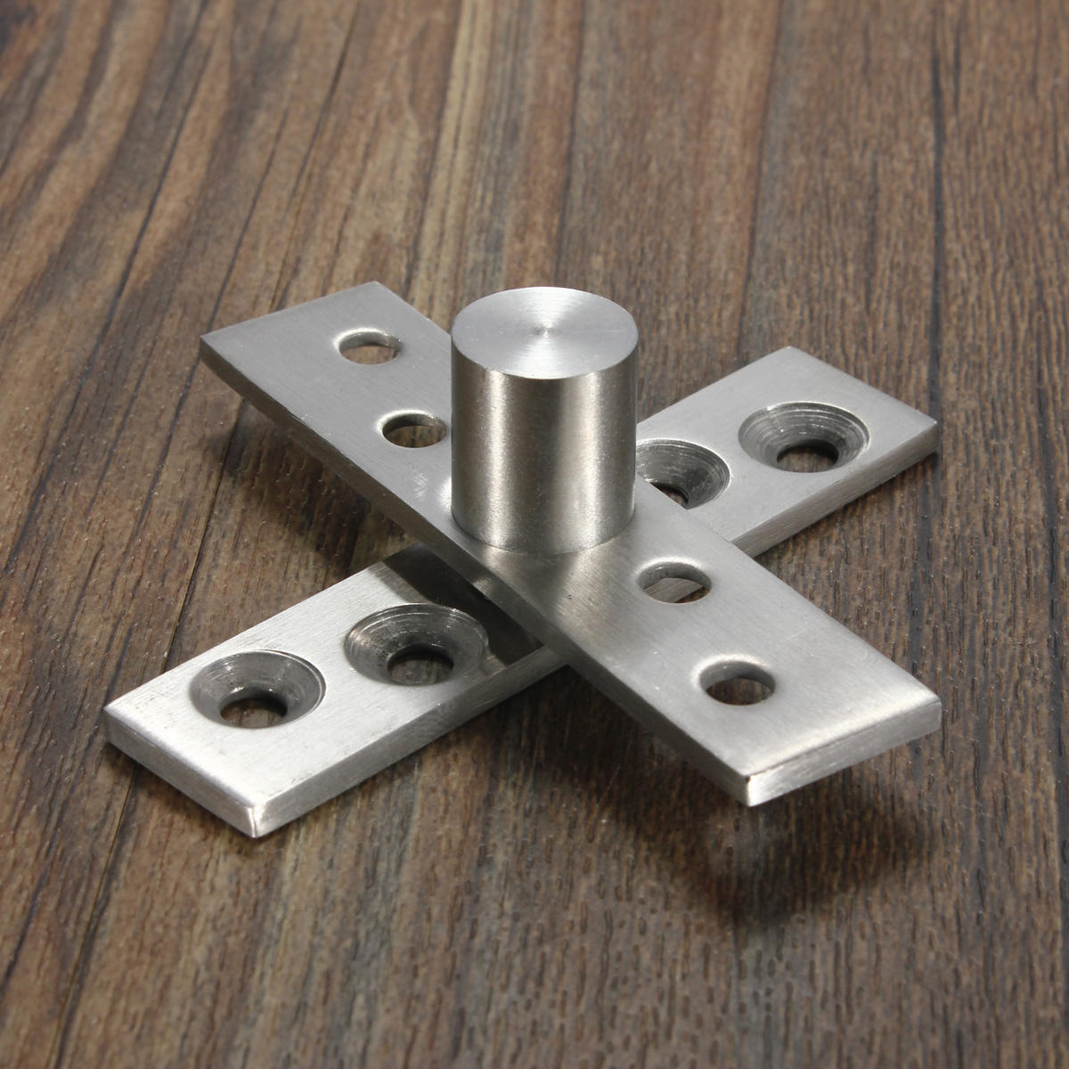 2pcs 360 Degree Door Pivot Hinge Hardware Silver 74mm Length