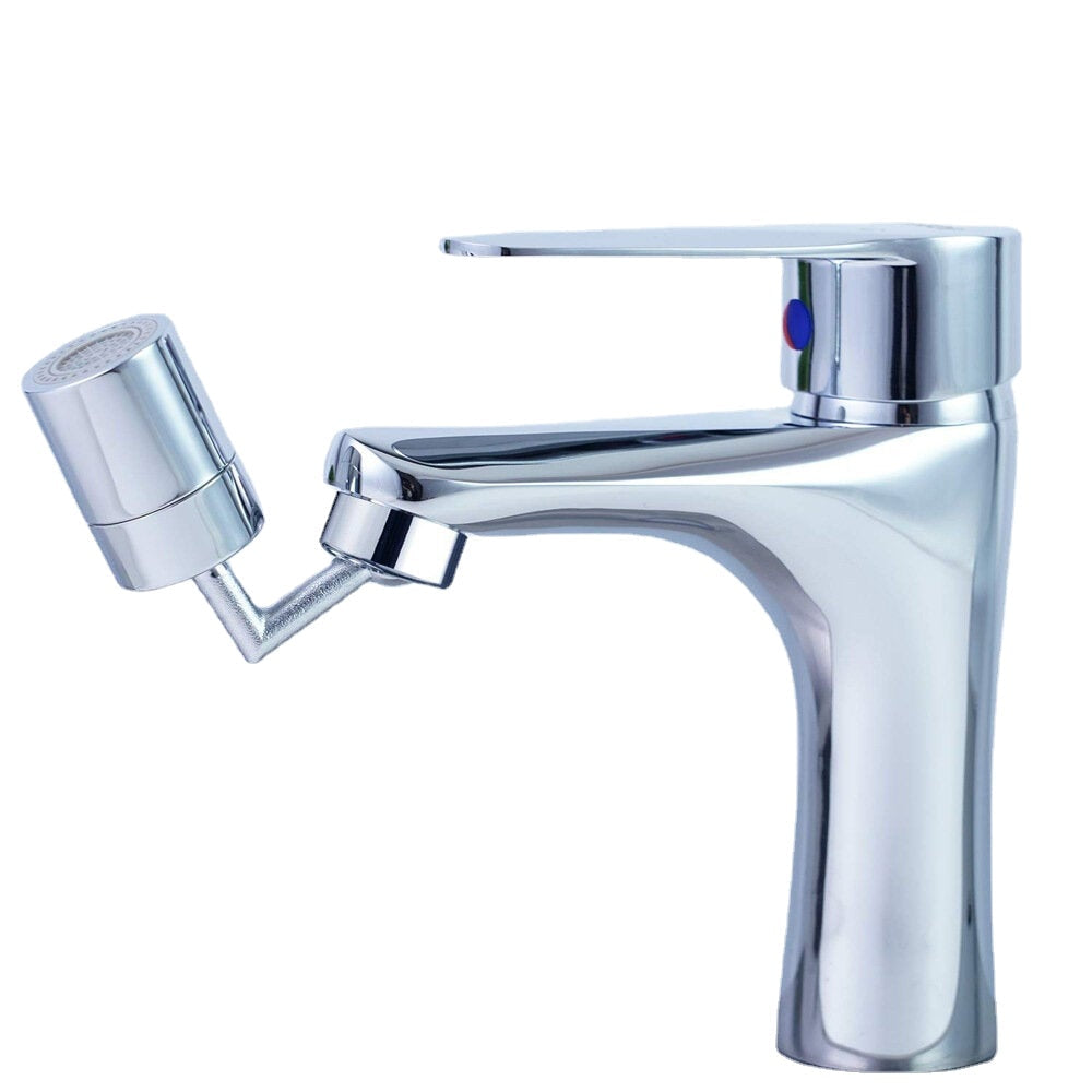Universal Faucet Areator 360 Degree Swivel Bubbler Rotating Mesh Mouth Anti Splash Head Dual Mode Extender Water Saving Device for Bathroom Kitchen