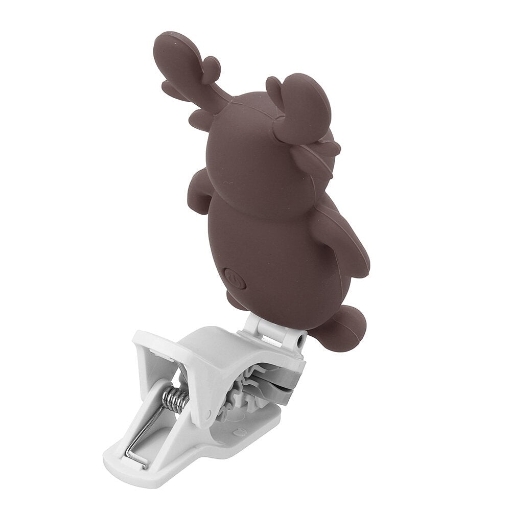 Cartoon ELK Shape LCD Display Rotatable Clip-on Digital Tuner for Erhu / Guzheng / Pipa / Guitar / Bass / Violin / Ukulele