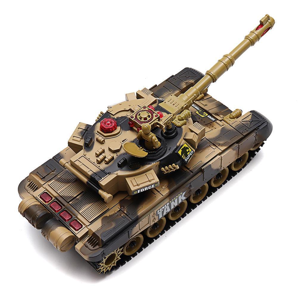 Plastic 2.4G 10CH RC Tank With Light Sound RC Car Toys