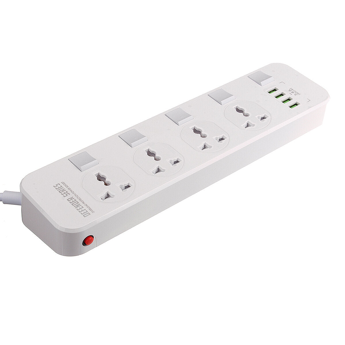 Electric 4 Socket Outlet + 4 USB Extension Power Strip 5V 3.4A US/UK Plug Cord
