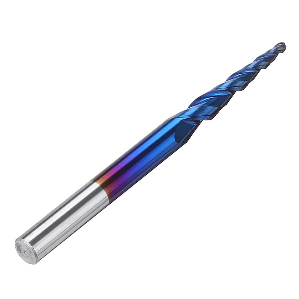 NACO-blue R0.25/ R0.5/ R0.75/ R1.0 *20*D6*50 2 Flutes Ball Nose Milling Cutter