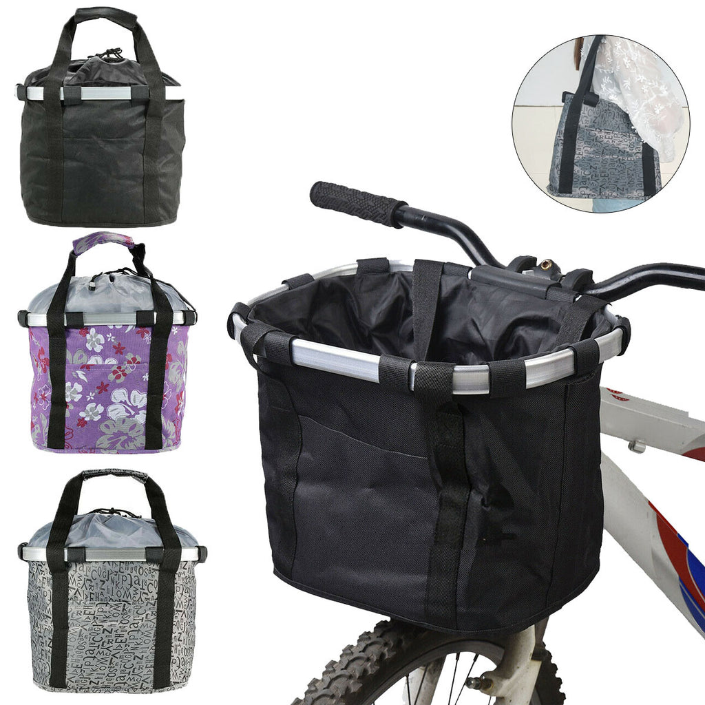 Bike Front Basket Pet Carrier Hampers Bicycle Handlebar Handbag Shoulder