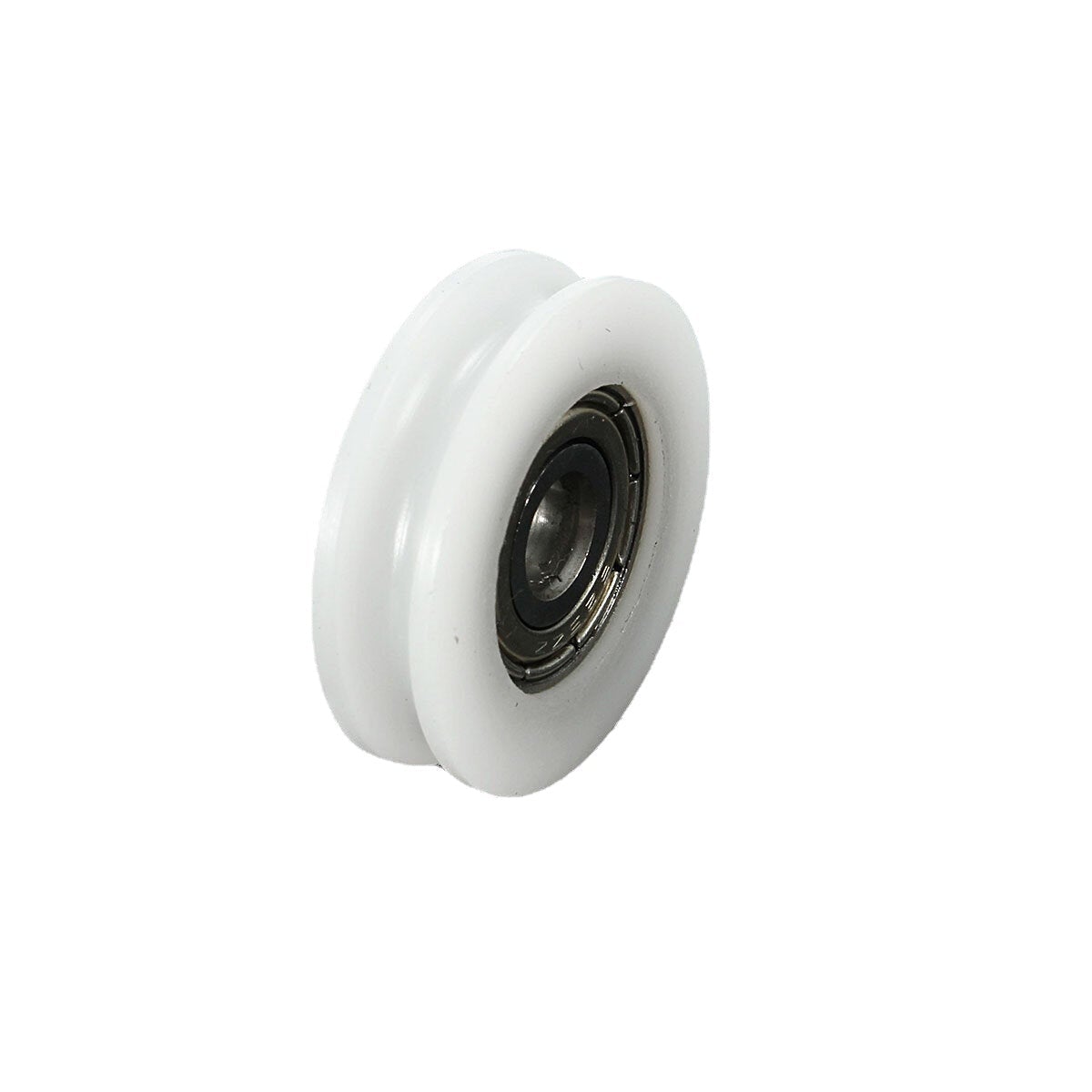 8Pcs 5x24x7mm U Notch Nylon Round Pulley Wheel Roller For 3.8mm Rope Ball Bearing