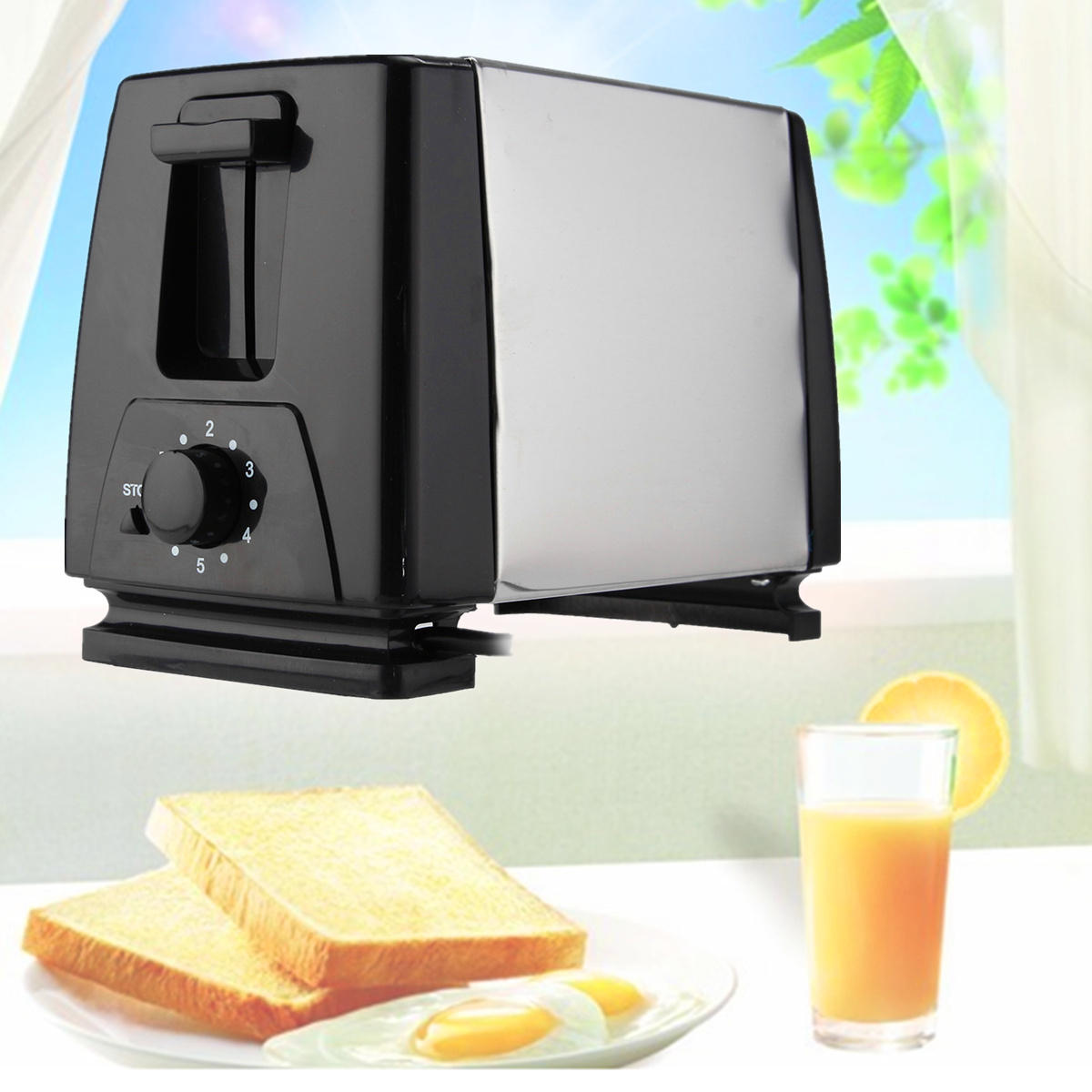 Electric Automatic 2 Slice Bread Toaster Oven Toaster Sandwich Maker Grill Machine