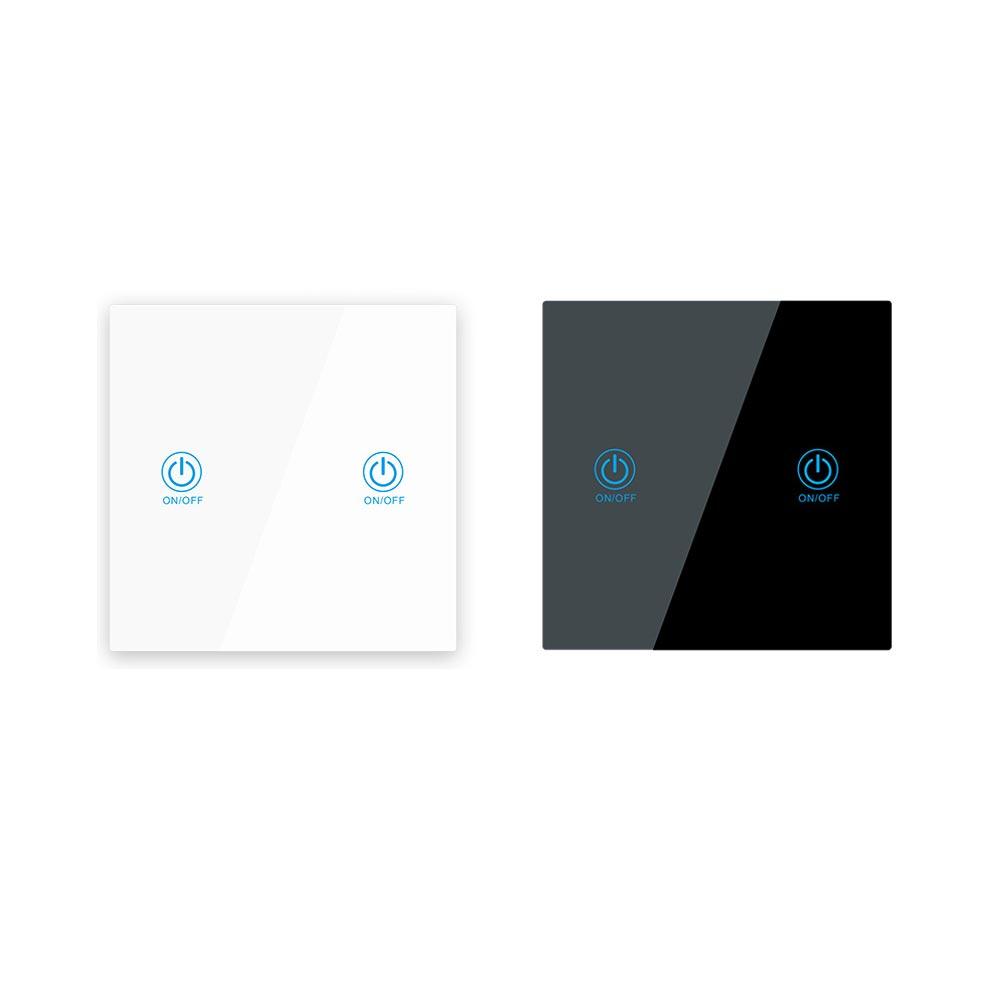 Wall Touch Remote Control Switch Wireless RF Transmitter Tempered Glass Panel 1 Channel 433MHz 86