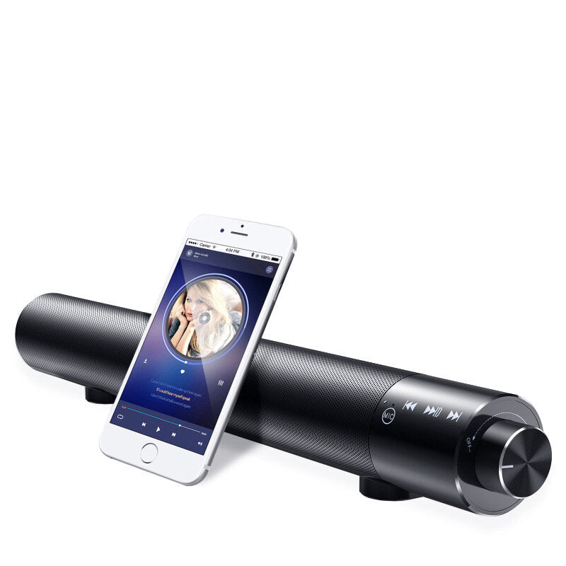 Desktop Wireless Cylindrical Subwoofer Bluetooth 5.0 Speaker 5200mAh Battery Life Soundbar 2 Speakers 2 Diaphragms