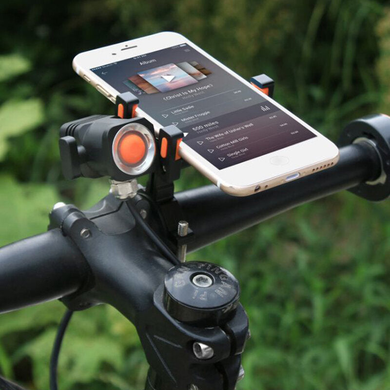 Shockproof Split Type Cell Phone Holder Rechargeable Powerful Flashlight Bcycle Headlight