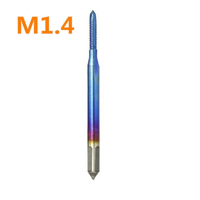 M1-1.8 Nano Blue Coated Metric Thread Tap Straight Flute Machine HSS Screw