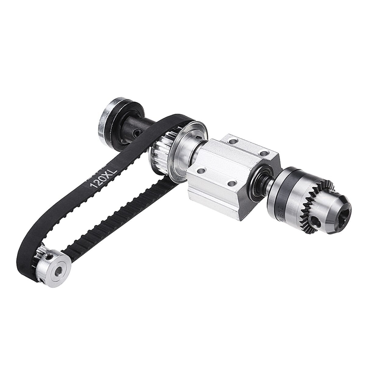 No Power Spindle Assembly Small Lathe Accessories Trimming Belt Drill Chuck Set with Synchronous Belt