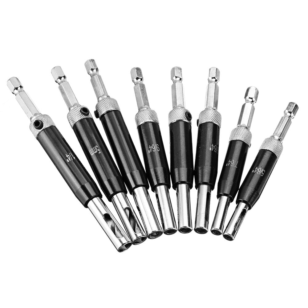 8pcs 16pcs Self Centering Door Hinges Drill Bit Hole Puncher Reaming Tool Countersink Drill Bit