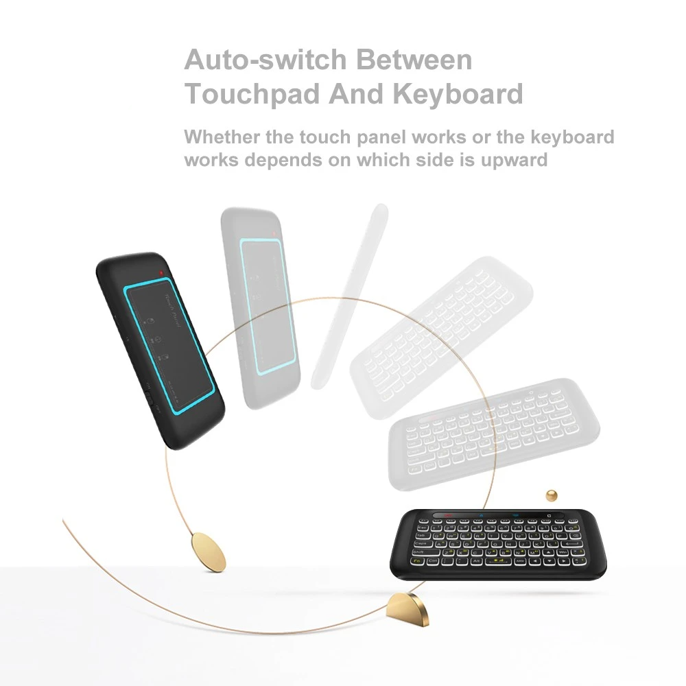 2.4GHz Backlight Colorful Wireless Keyboard with Large Touchpad for Smart TV Android Box PC Laptop