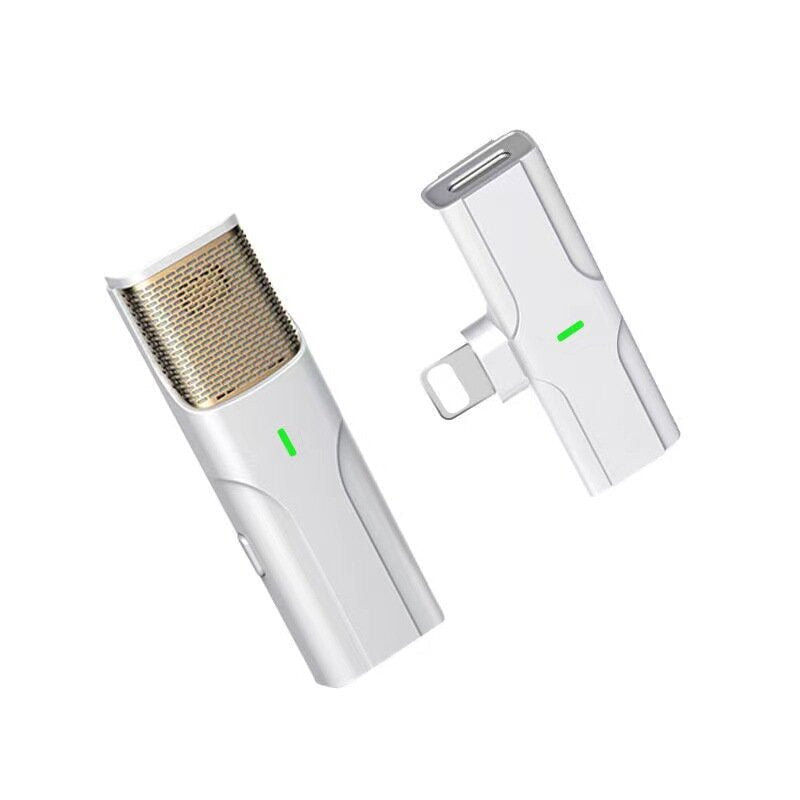 2.4G Wireless Lavalier Microphone 1T1R Portable Audio Video Live Broadcast Mini for iPhone Android Mobile Phone
