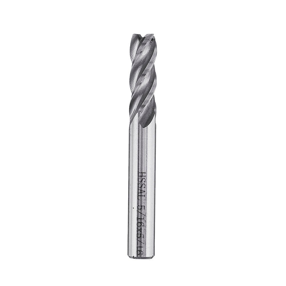 6pcs 3/16-5/8" Imperial Milling Cutter Set High Speed Steel CNC Milling Bit Spiral End Mill Cutter