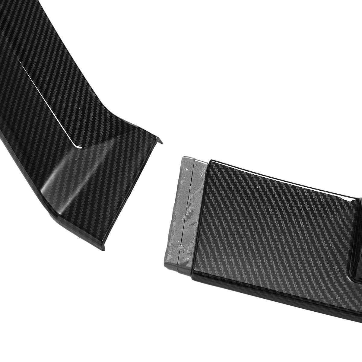 3PCS Carbon Fiber Look Front Bumper Lip Body Kit Spoiler