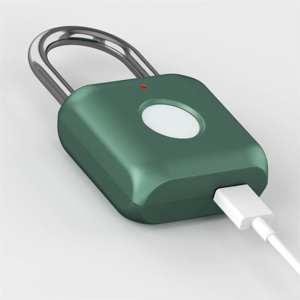 USB Rechargeable Smart Fingerprint Padlock Door Lock Waterproof Keyless Anti Theft Travel Luggage Drawer Safety Lock from
