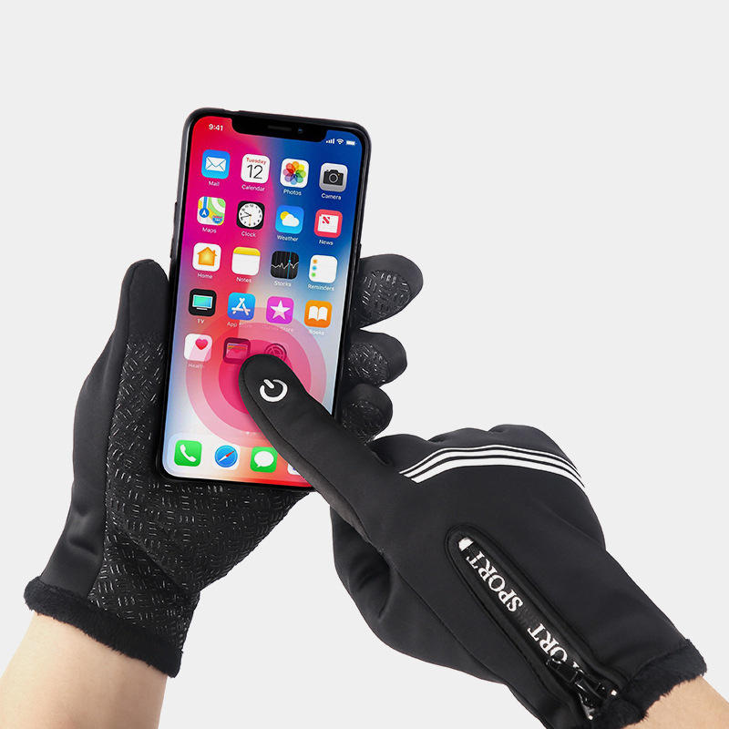 Touch Screen Antislip Waterproof Gloves Reflective Cycling Bicycle Bike Gloves Winter Warm Gloves Sports Gloves