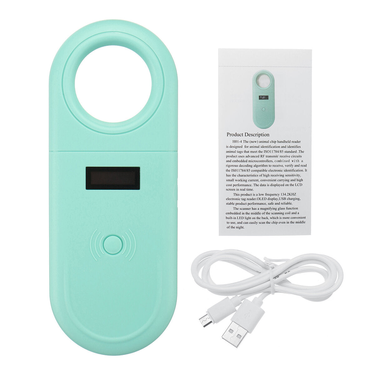 Display Pet Microchip Scanner ID Reader Chip Transponder USB Handheld