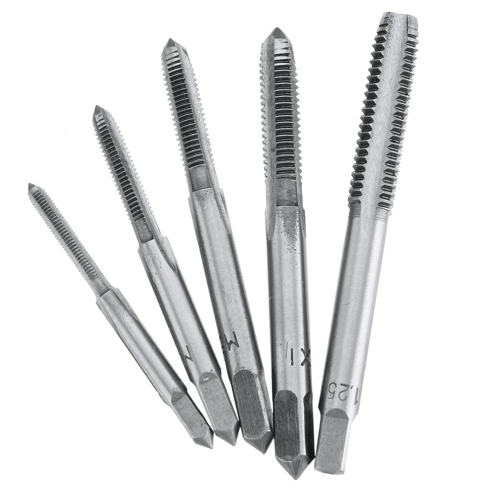 6pcs M3-M8 Tap Drill Set T Handle Ratchet Wrench Machinist Tool With Screw Hand