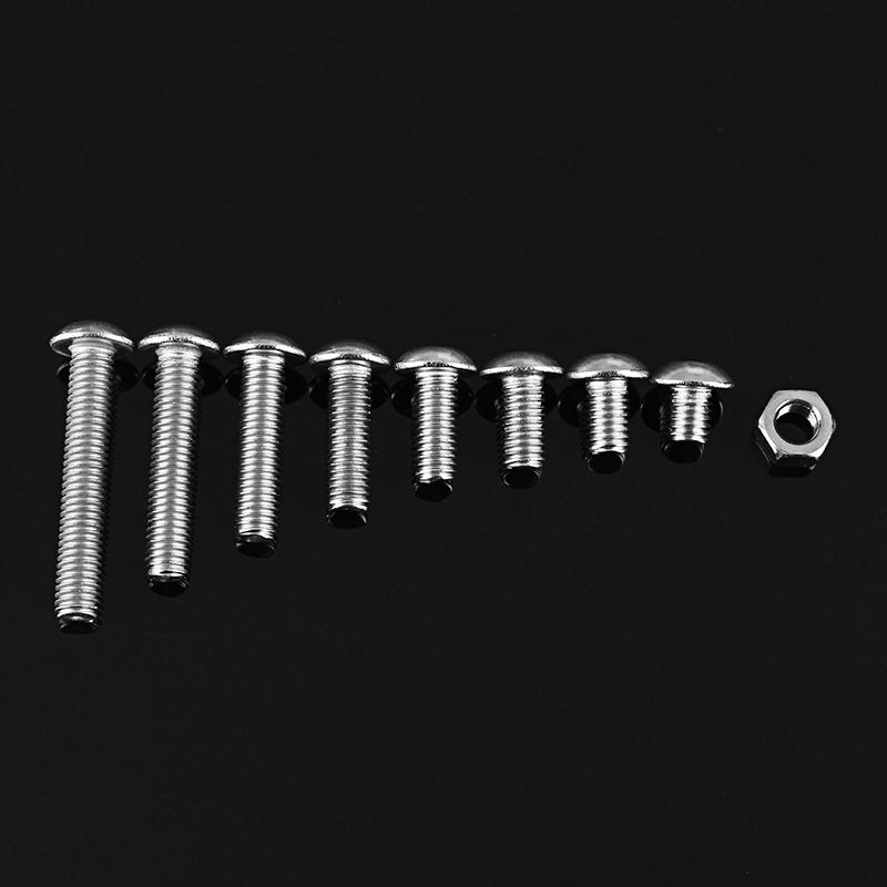 150Pcs M5 Stainless Steel 6-30mm Hex Socket Button Head Screw Allen Bolt Assortment Kit