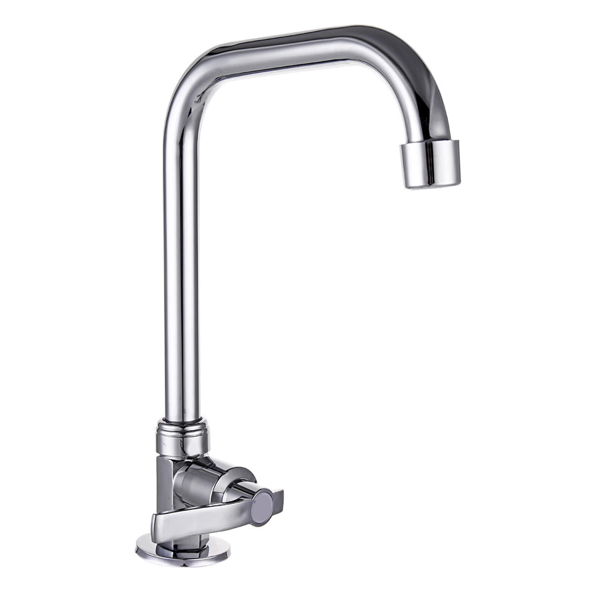 Stainless Steel Single Hole Faucet Kitchen Wash Basin Rotate Water Taps Mixer