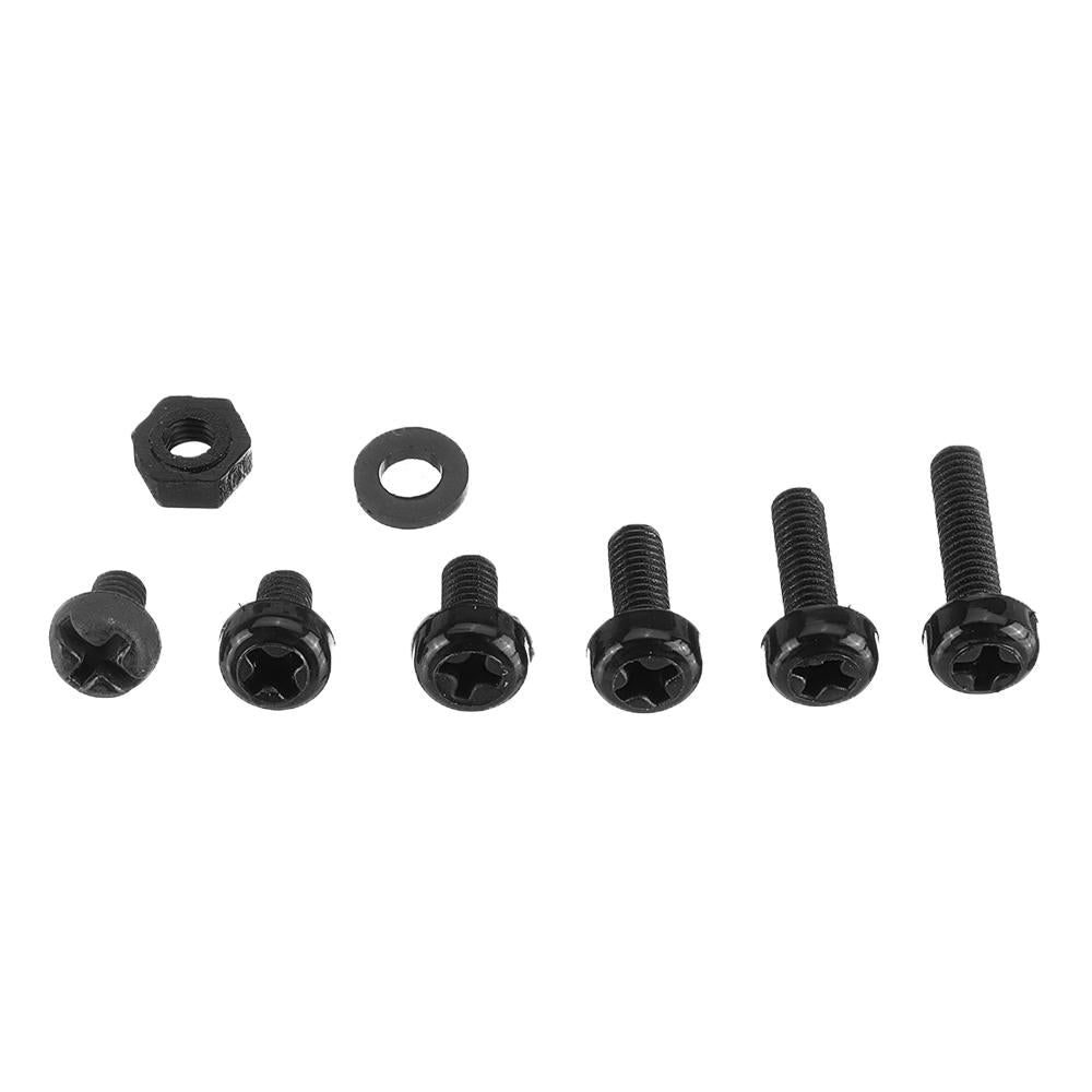 M3NP3 500Pcs M3 Nylon Screw Bolt Black Round Cross Screw Hex Nut Spacer Nylon PCB Assortment