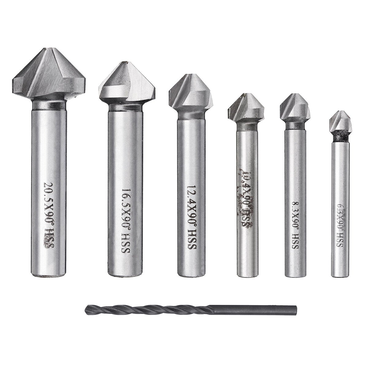 7pcs 5-10mm Countersunk Drill Bit Countersink Metal Tool