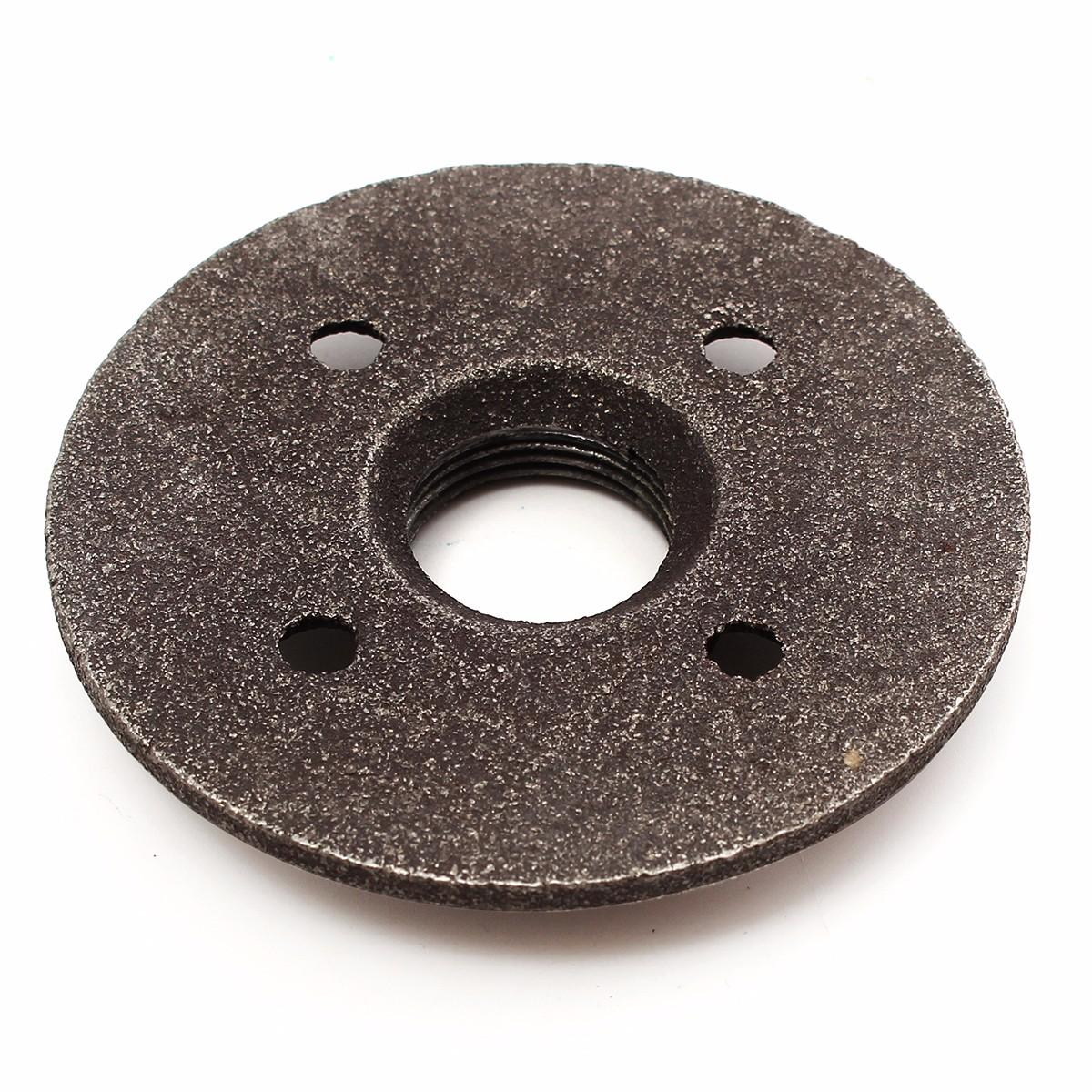 50pcs 3/4 Inch Black Malleable Iron Floor Flange Fitting Pipe NPT Antique Wall Flange Seat