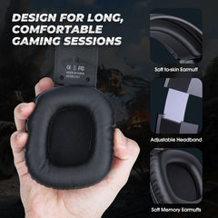 Gaming Headset GB Light Stereo Noise Canceling Headphones with Mic Audio Adapter
