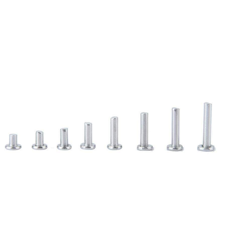 400Pcs M2 M2.5 Flat Head Solid Aluminum Rivets Assortment Kit