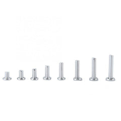 400Pcs M2 M2.5 Flat Head Solid Aluminum Rivets Assortment Kit