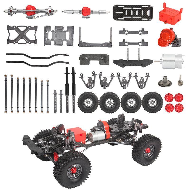 Brushed Alloy Metal RC Car Frame Kit For SCX10 Vehicle Models Parts
