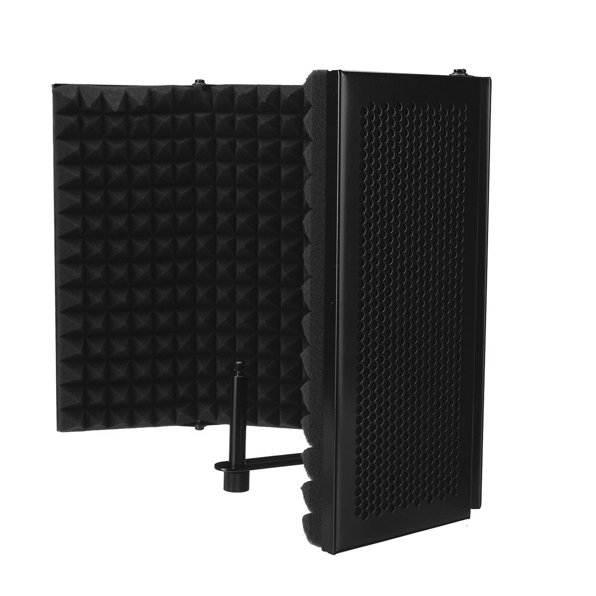 5 Panel Foldable Studio Microphone Isolation Shield Recording Sound Absorber Foam Support Bracket