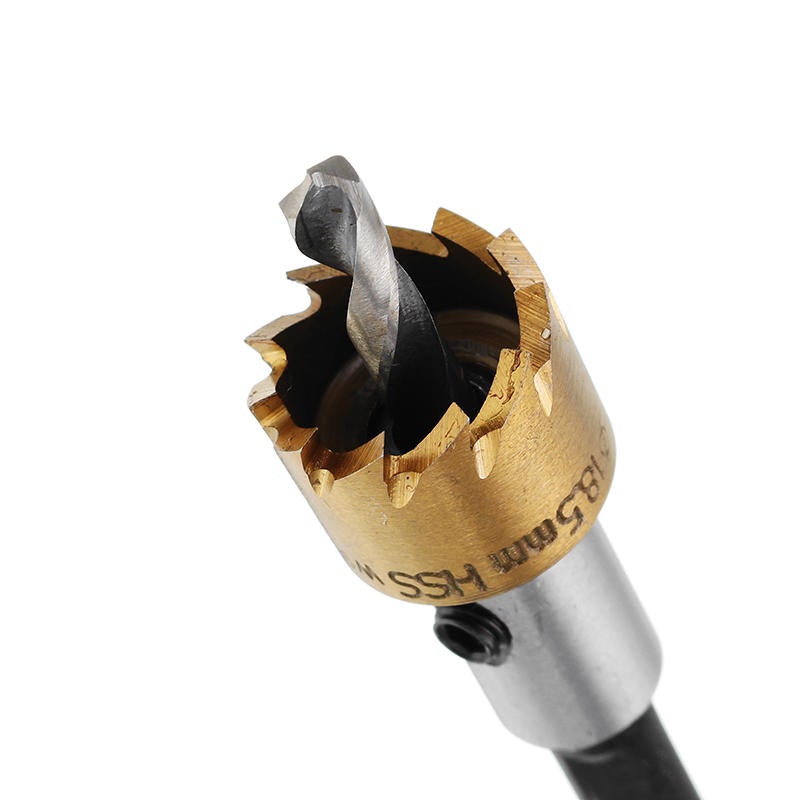 5pcs M35 Gold Coated Hole Sawtooth M35 Hole Saw Cutter Drill Bit Set 16/18.5/20/25mm