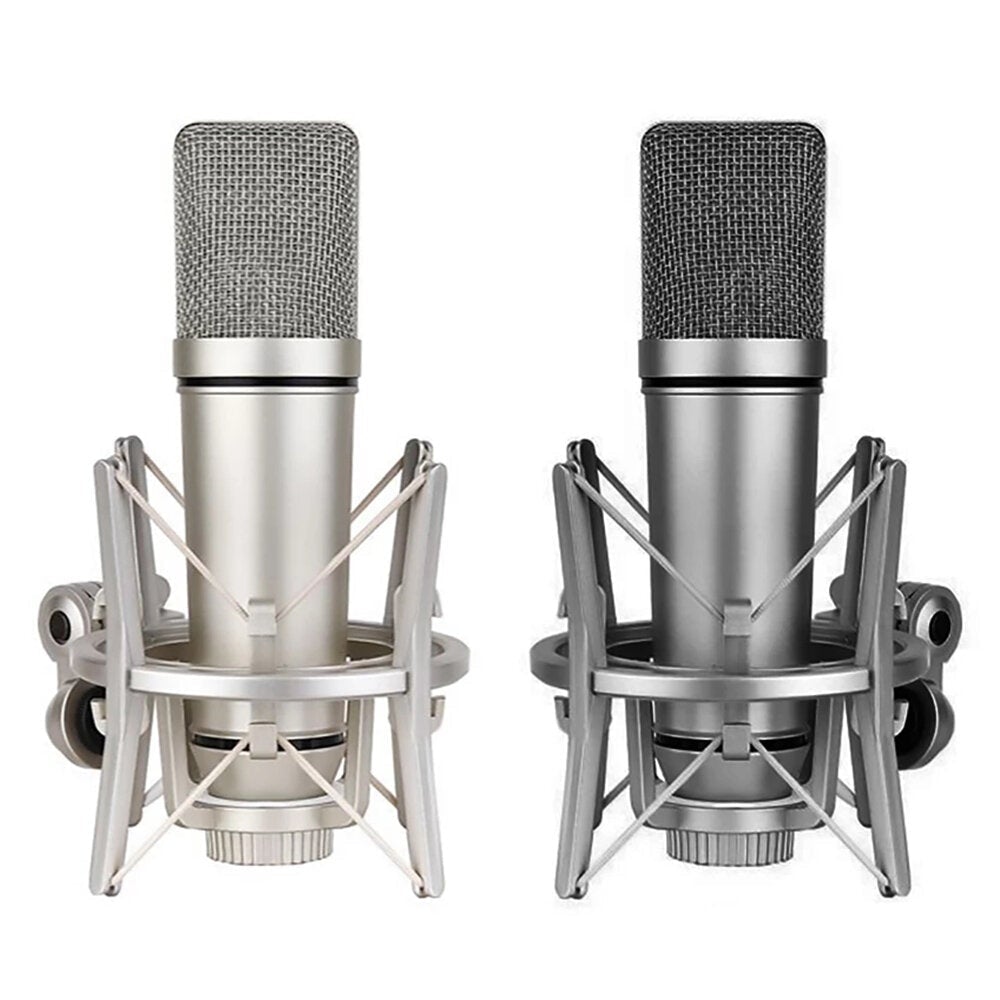 25mm Large Diaphragm Live Recording Condenser Microphone Set for Karaok With Microphone Shock Mount