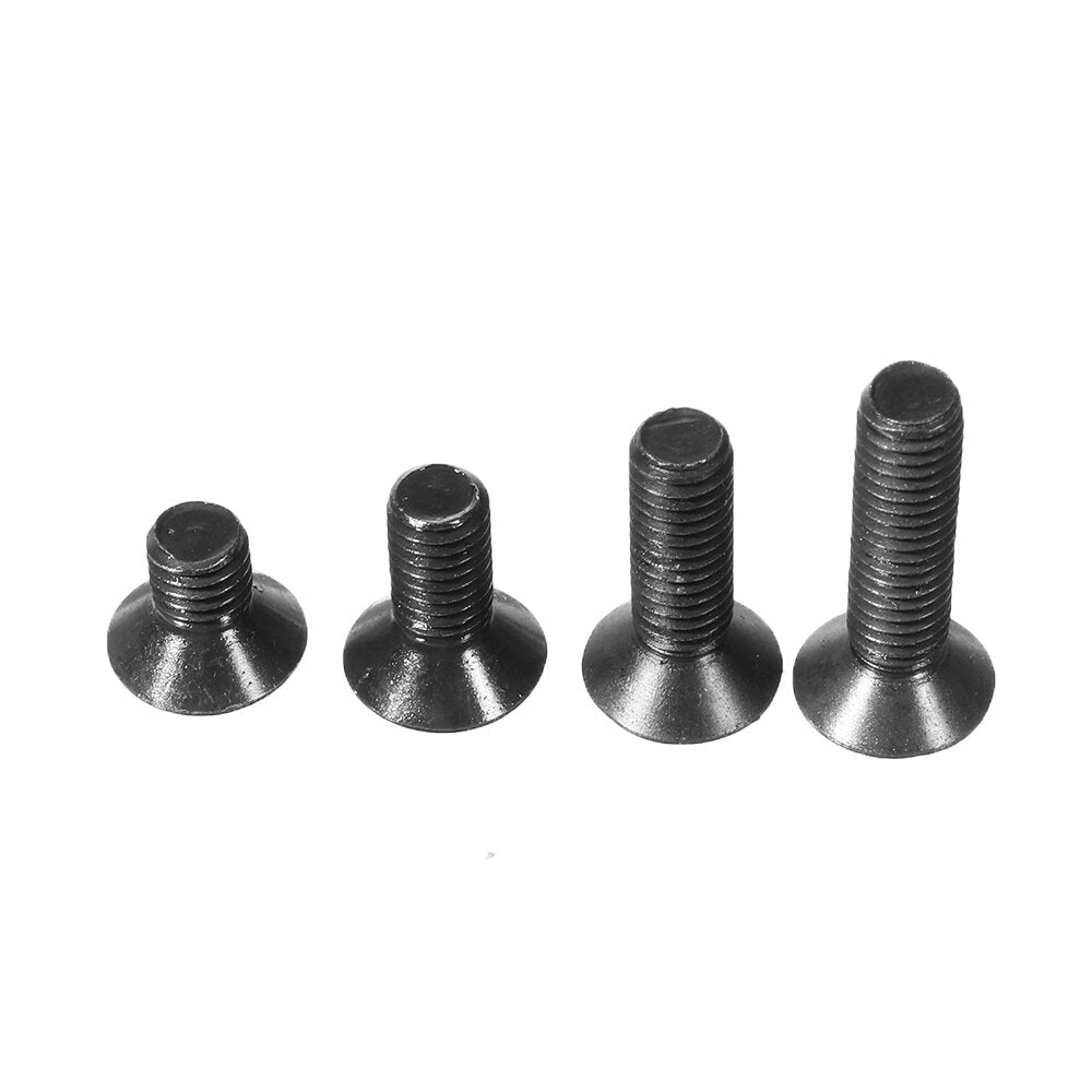 1220Pcs M2 M3 M4 M5 Carbon Steel Flat Head Countersunk Hex Socket Screw Hex Screw Nuts Assortment Kit