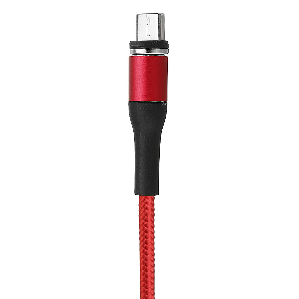 Micro USB LED Magnetic Braided Fast Charging Cable 1M For Tablet Smartphone