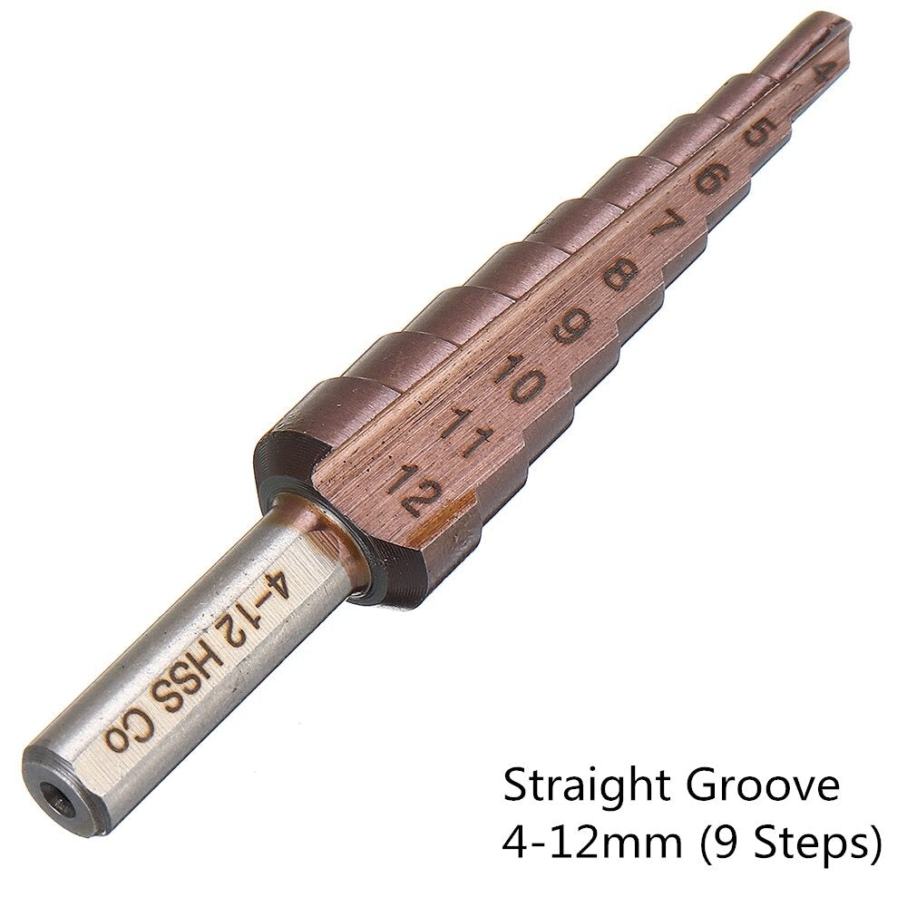M35 Cobalt Step 4-12/4-20/4-32mm HSS Drill Bits Triangle Shank